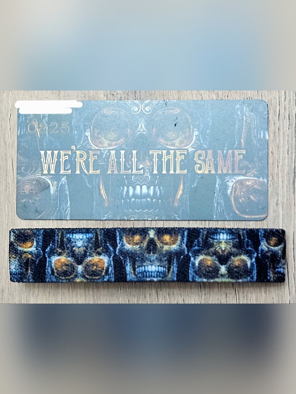 ZOX "WE'RE ALL THE SAME" #825 Interactive Halloween Coffin Day 1 Med Wristband